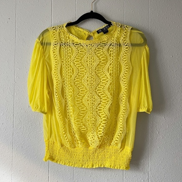 Love X Design Y2K Retro Mesh Crochet Top Womens Large Boho Chic Fairy Colorful - Picture 1 of 10